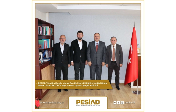 Pendik İlçe Milli Eğitim Müdürlüğüne atanan Ertan SAYGIN’a hayırlı olsun ziyareti gerçekleştirildi